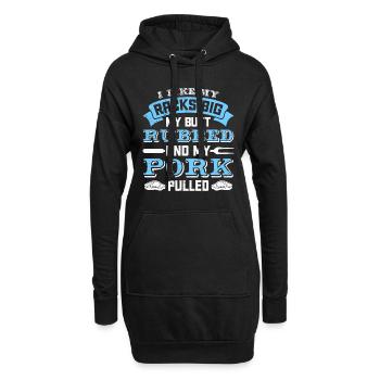 Les amateurs de viande aiment mes carrés gros cul frottés - Sweat-shirt à capuche long Femme - noir - Devant