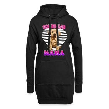 Golden Labrador Maman Golden Lab Maman Labrador - Sweat-shirt à capuche long Femme - noir - Devant