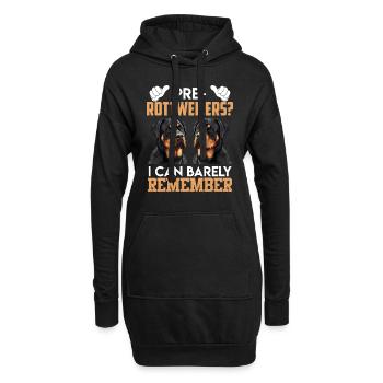 Le propriétaire de Rottie PRE-ROTTWEILER SE SOUVIENT À PEINE - Sweat-shirt à capuche long Femme - noir - Devant