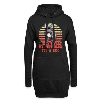 Frenchie n’a pas pété mes fesses t’a soufflé un baiser - Sweat-shirt à capuche long Femme - noir - Devant