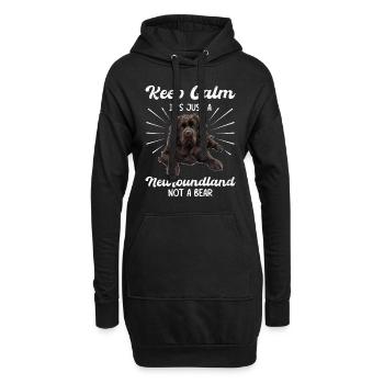 Neufundländer BLEIB COOL KEIN GRIZZLY BÄR NUR - Hoodie-Kleid - Schwarz - Vorne