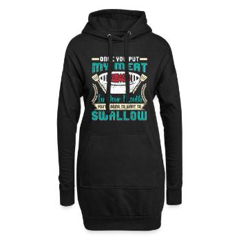 Grillparty UNE FOIS QUE TU AS MIS MA VIANDE DANS TA BOUCHE BBQ - Sweat-shirt à capuche long Femme - noir - Devant