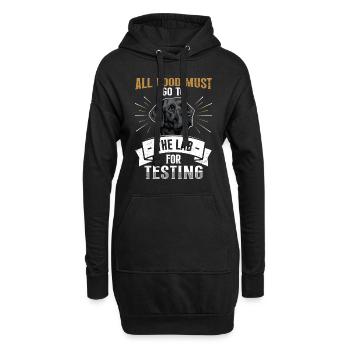 Labrador All Food Must Go to Lab for Testing - Hoodie-Kleid - Schwarz - Vorne