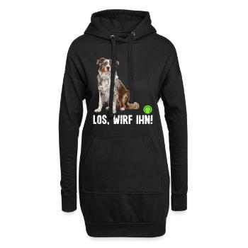 Australian Shepherd LOS, WIRF IHN! Lustiges - Hoodie-Kleid - Schwarz - Vorne