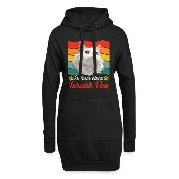 Katzenbesitzer SKLAVE EINER TURKISH VAN Vintage - Hoodie-Kleid - Schwarz - Vorne