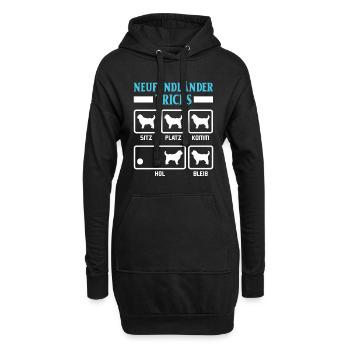 NEUFUNDLÄNDER TRICKS Lustiges Newfie Hundebesitzer - Hoodie-Kleid - Schwarz - Vorne