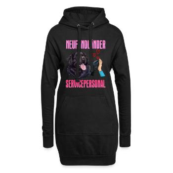 Newfie Besitzer NEUFUNDLÄNDER SERVICEPERSONAL - Hoodie-Kleid - Schwarz - Vorne