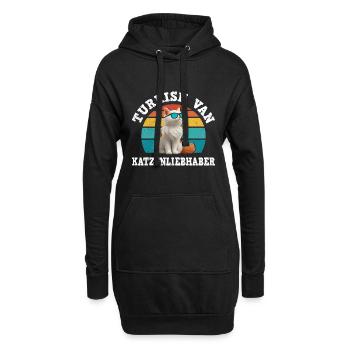 TURKISH VAN KATZENLIEBHABER Turkish Van - Hoodie-Kleid - Schwarz - Vorne