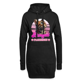 Katzenbesitzerin BENGAL PRINZESSIN Vintage - Hoodie-Kleid - Schwarz - Vorne