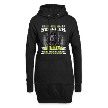 Newfie PERSONAL STALKER Lustiges Neufundländer - Hoodie-Kleid - Schwarz - Vorne