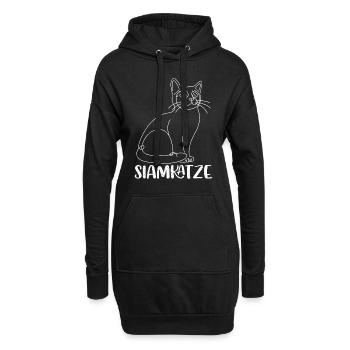 Siamkatzen SIAMESEN KATZEN Liebhaber Siamkatze - Hoodie-Kleid - Schwarz - Vorne