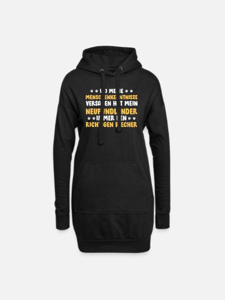 Newfie WO MEINE MENSCHENKENNTNISSE VERSAGEN Lustig - Hoodie-Kleid - Schwarz
