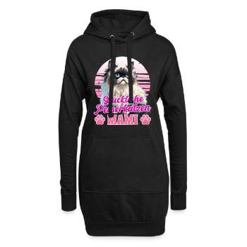 Katzenbesitzerin GLÜCKLICHE PERSERKATZEN MAMI - Hoodie-Kleid - Schwarz - Vorne