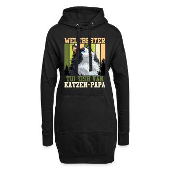 Turc Van MEILLEUR CHAT TURC DU MONDE - Sweat-shirt à capuche long Femme - noir - Devant