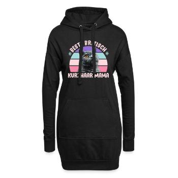 British Shorthair BEST BRITISH SHORTHAIR MOM - Sweat-shirt à capuche long Femme - noir - Devant
