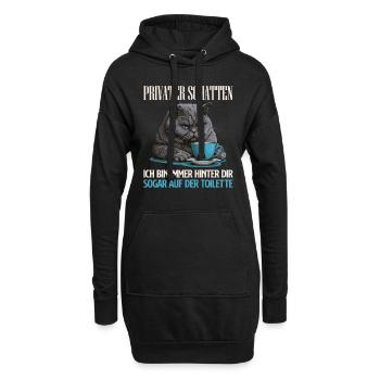 Britische Kurzhaar PRIVATER SCHATTEN Lustiges - Hoodie-Kleid - Schwarz - Vorne
