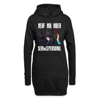 Newfie Besitzer NEUFUNDLÄNDER SERVICEPERSONAL - Hoodie-Kleid - Schwarz - Vorne
