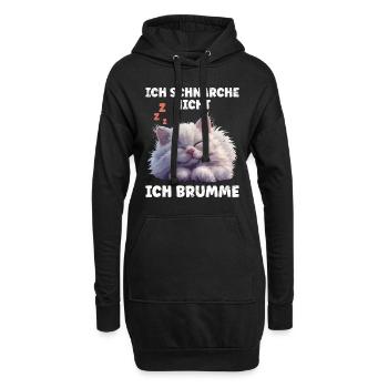 Perserkatze SCHNARCHE NICHT ICH BRUMME Lustiges - Hoodie-Kleid - Schwarz - Vorne