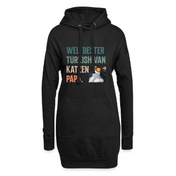 Katzenpapa WELTBESTER TURKISH VAN KATZEN PAPA - Hoodie-Kleid - Schwarz - Vorne
