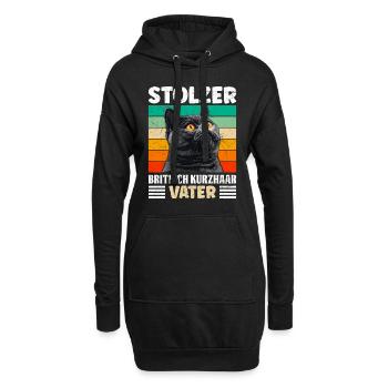 Katzenpapa STOLZER BRITISCH KURZHAAR VATER - Hoodie-Kleid - Schwarz - Vorne