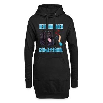 Newfie Besitzer NEUFUNDLÄNDER SERVICEPERSONAL - Hoodie-Kleid - Schwarz - Vorne