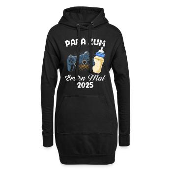 PAPA POUR LA PREMIÈRE FOIS 2025 1ÈRE FÊTE DES PÈRES EXPECTATIVE - Sweat-shirt à capuche long Femme - noir - Devant
