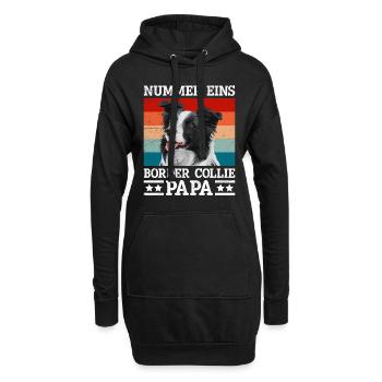 Border Collie NUMBER ONE BORDER COLLIE PAPA - Sweat-shirt à capuche long Femme - noir - Devant