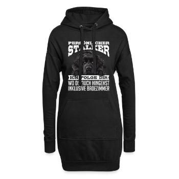 Neufundländer PERSÖNLICHER STALKER FOLGE DIR - Hoodie-Kleid - Schwarz - Vorne