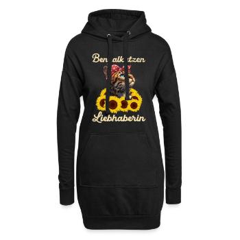 BENGALKATZEN LIEBHABERIN Bengal Katzenbesitzerin - Hoodie-Kleid - Schwarz - Vorne