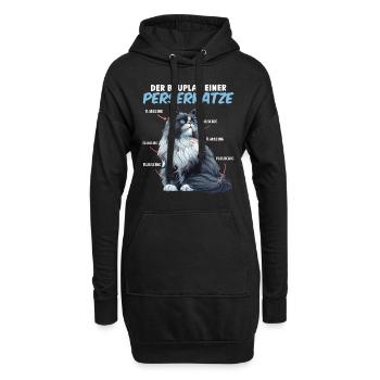 Perserkatzen DER BAUPLAN EINER PERSERKATZE - Hoodie-Kleid - Schwarz - Vorne