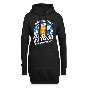 Bloß noch eine Maß Bier Bayern - Hoodie-Kleid - Schwarz - Vorne