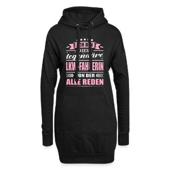 Ich Bin Diese Legendäre LKW-Fahrerin - Hoodie-Kleid - Schwarz - Vorne