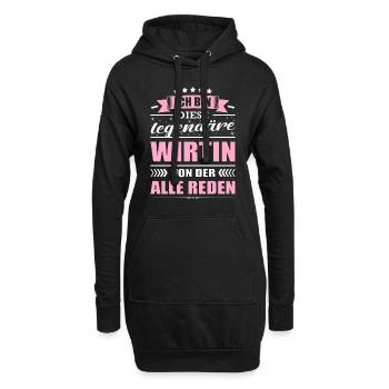 Ich Bin Diese Legendäre Wirtin Gastro - Hoodie-Kleid - Schwarz - Vorne