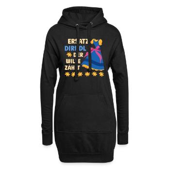 Münchner Volksfest ERSATZ DIRNDL DER WILLE ZÄHLT - Hoodie-Kleid - Schwarz - Vorne