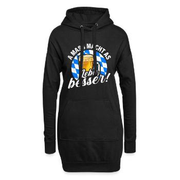 A Mass machts Leben besser Bayern bayrisch - Hoodie-Kleid - Schwarz - Vorne