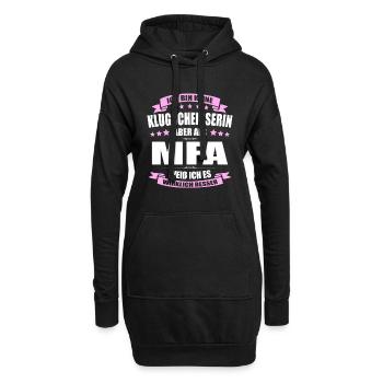 Ich Bin Keine Klugscheisserin MFA Arzthelferin - Hoodie-Kleid - Schwarz - Vorne