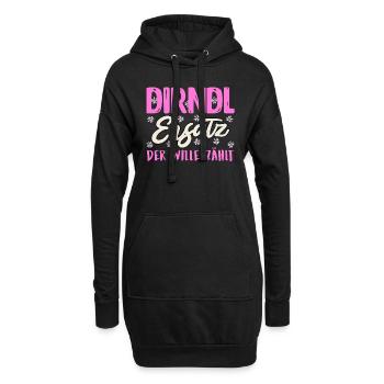 REMPLAÇANT DIRNDL, LA VOLONTÉ COMPTE Drôle Munich - Sweat-shirt à capuche long Femme - noir - Devant