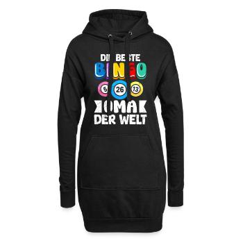 Bingo Zockerin DIE BESTE BINGO OMA DER WELT - Hoodie-Kleid - Schwarz - Vorne