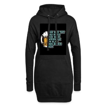 Festival folklorique de Munich COMMENT J’AI MAL AU CŒUR - Sweat-shirt à capuche long Femme - noir - Devant