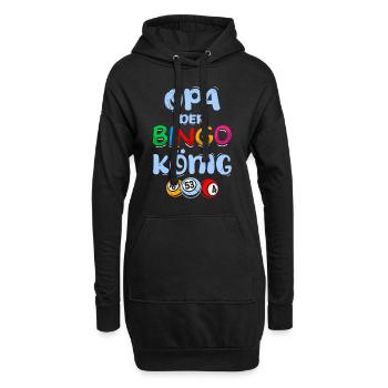 GRAND-PÈRE LE ROI DU BINGO Joueur de bingo amusant - Sweat-shirt à capuche long Femme - noir - Devant
