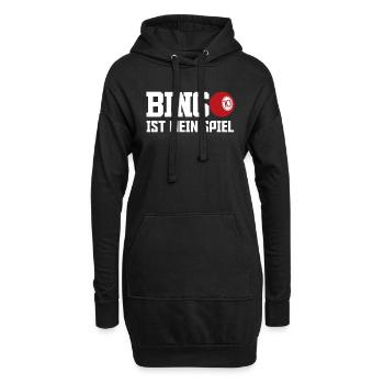Bingospieler BINGO IST MEIN SPIEL Lustiges Bingo - Hoodie-Kleid - Schwarz - Vorne