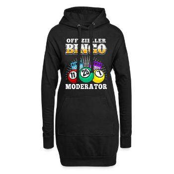 Bingospieler OFFIZIELLER BINGO MODERATOR Lustig - Hoodie-Kleid - Schwarz - Vorne