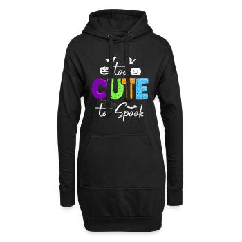 Halloween Kostüm Kinder TOO CUTE TO SPOOK - Hoodie-Kleid - Schwarz - Vorne