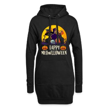 Halloween Party HAPPY HALLOWEEN Gruseliges - Hoodie-Kleid - Schwarz - Vorne