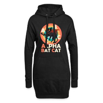 Halloween Kostüm ALPHA BAT CAT Lustiges Alphabet - Hoodie-Kleid - Schwarz - Vorne