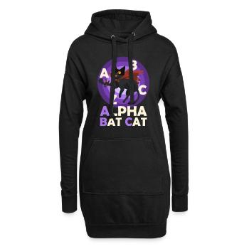 Halloween Kostüm ALPHA BAT CAT Lustiges Alphabet - Hoodie-Kleid - Schwarz - Vorne
