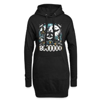 Costume d’Halloween Enfants BOOOOO Drôle Halloween - Sweat-shirt à capuche long Femme - noir - Devant