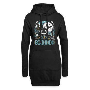 Costume d’Halloween Enfants BOOOOO Drôle Halloween - Sweat-shirt à capuche long Femme - noir - Devant