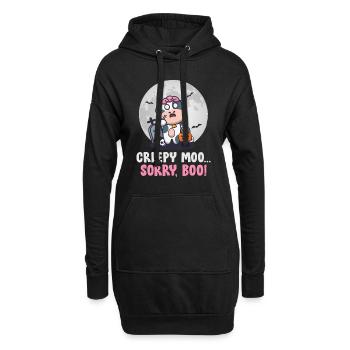 Halloween CREEPY MOO DÉSOLÉ BOO ! Fête amusante - Sweat-shirt à capuche long Femme - noir - Devant