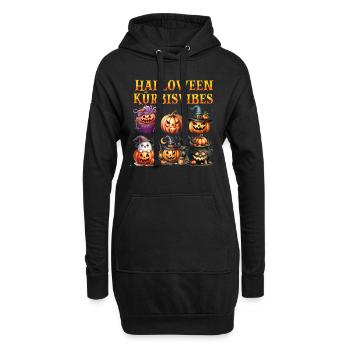 Halloween Kostüm HALLOWEEN KÜRBIS VIBES Lustig - Hoodie-Kleid - Schwarz - Vorne